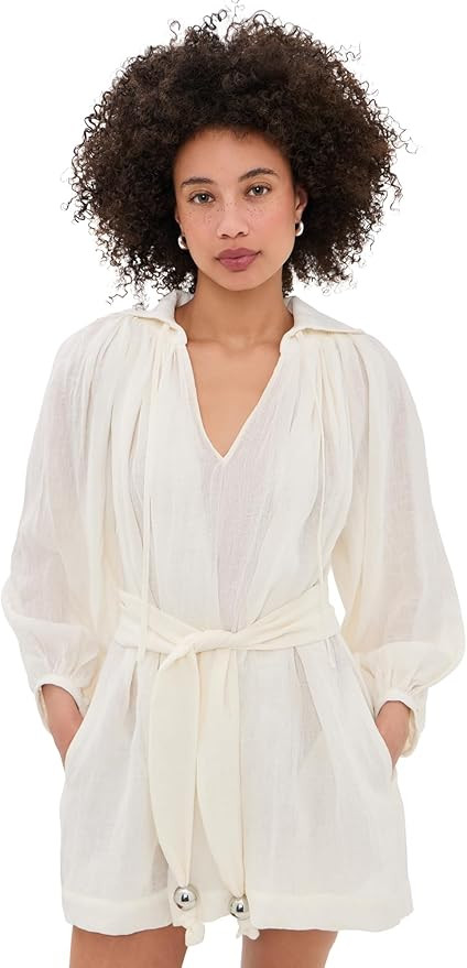 Lisa Marie Fernandez Women's Poet Mini Dress, White Organic Gauze, XS at Amazon Women’s Clothin... | Amazon (US)