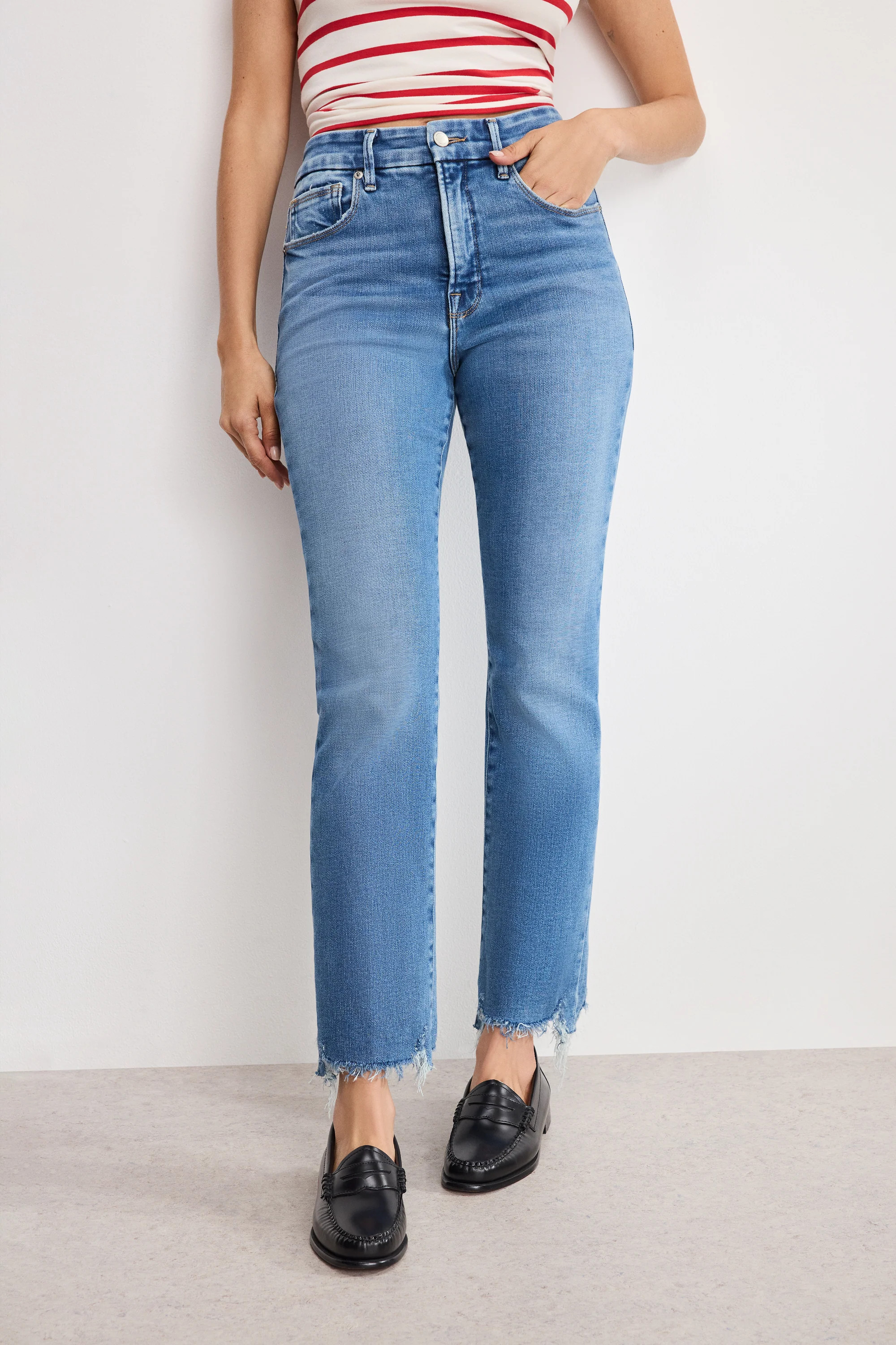 SOFT-TECH GOOD LEGS STRAIGHT JEANS | INDIGO514 - GOOD AMERICAN | Good American