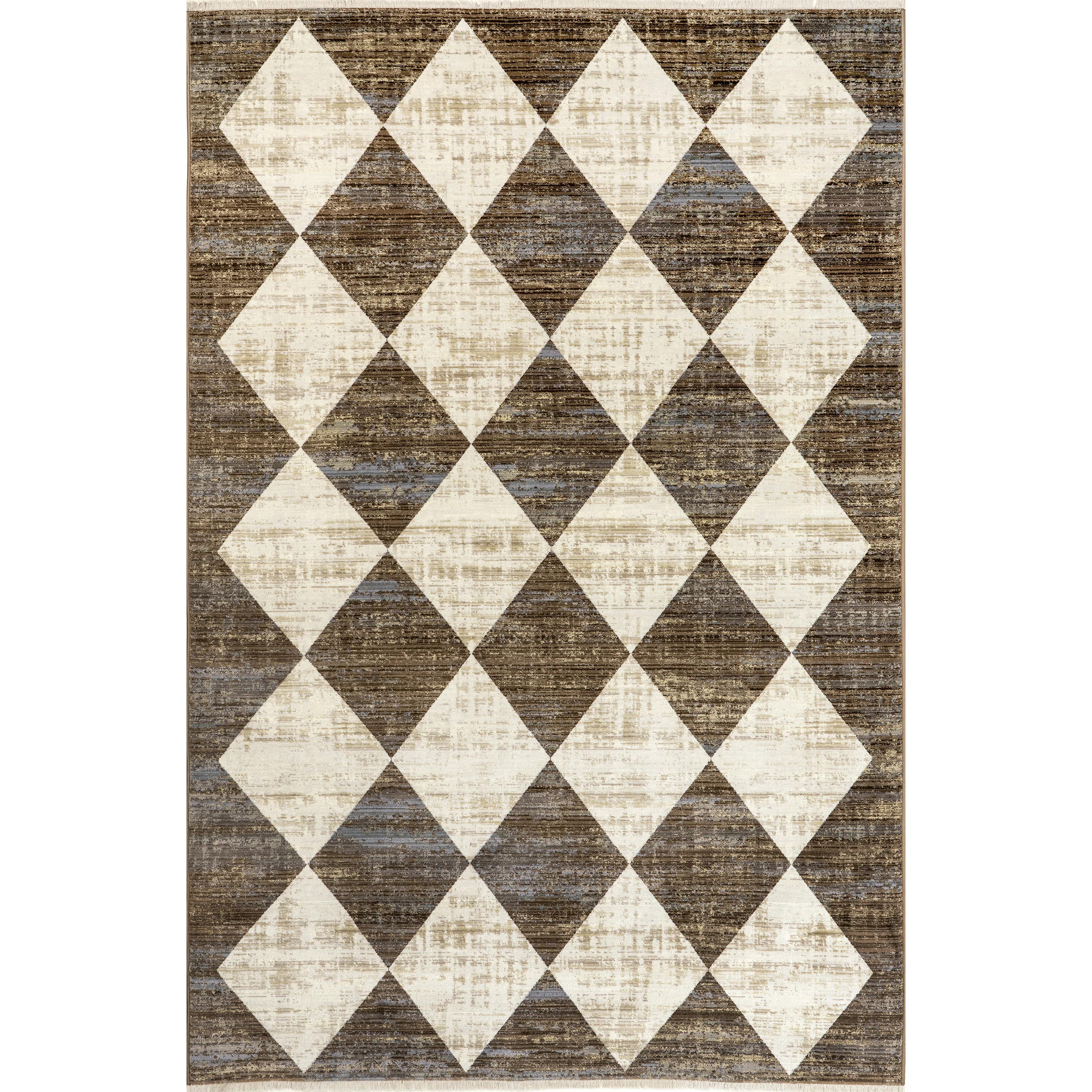 Corrigan Studio Meline Plaid Area Rug for Living Room Bedroom Dining Room Kitchen, Beige/Ivory & ... | Wayfair North America