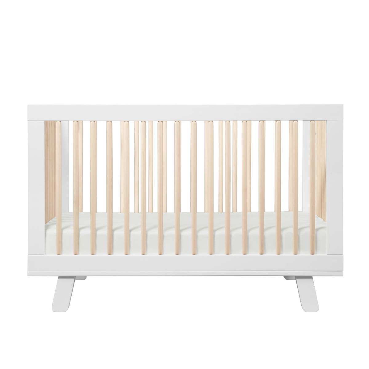 Babyletto Hudson 3-in-1 Convertible Crib with Conversion Kit (Color: Natural and White) | The Tot