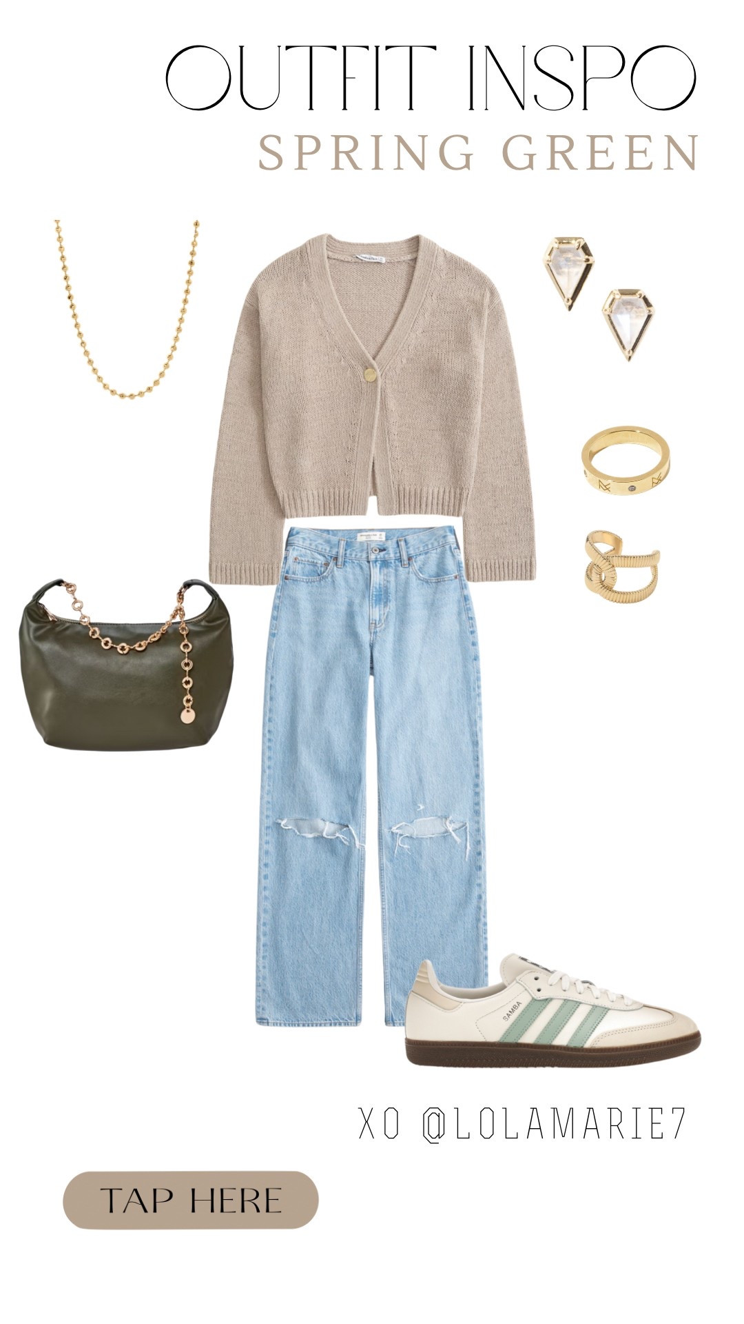 Styling Spring green 🙌🏼 Use code LOLAMARIE to save on jewelry. 

#abercrombie #adidas #mirandafrye #target

#LTKStyleTip #LTKSeasonal #LTKShoeCrush