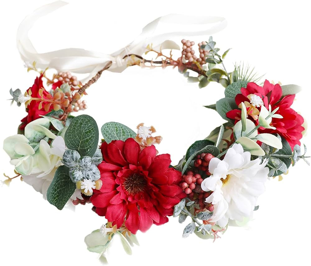 Vivivalue Fairy Flower Crown Headband Forest Headpiece for Women Elven Hair Wreath Woodland Flora... | Amazon (US)