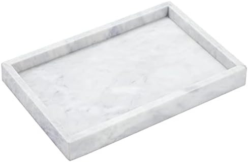 10"x6" Moreast Real Natural Marble Vanity Tray, Genuine Marble Storage Tray for Home Decor, Large... | Amazon (US)