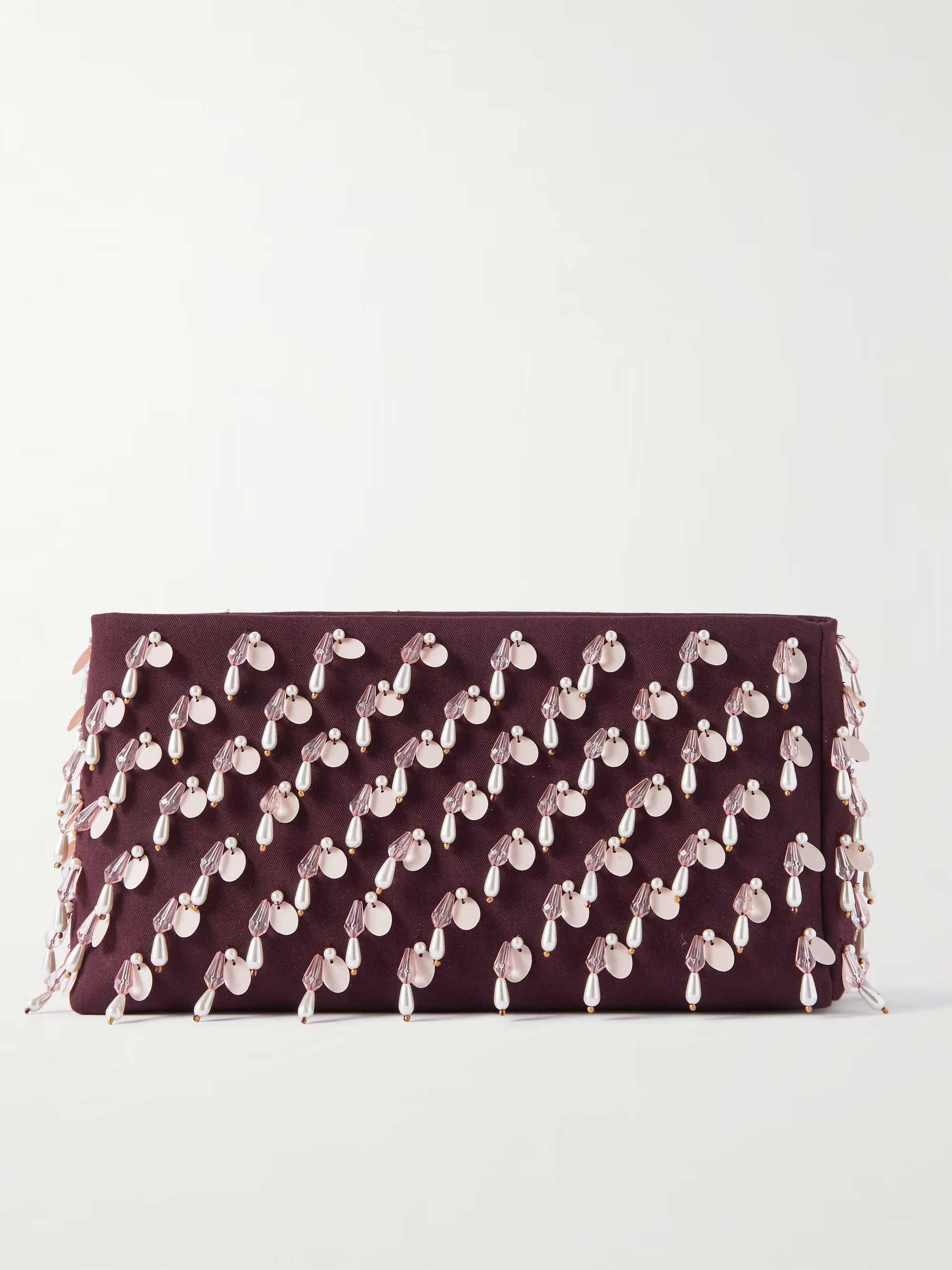 Embellished cotton-gabardine clutch | NET-A-PORTER (UK & EU)
