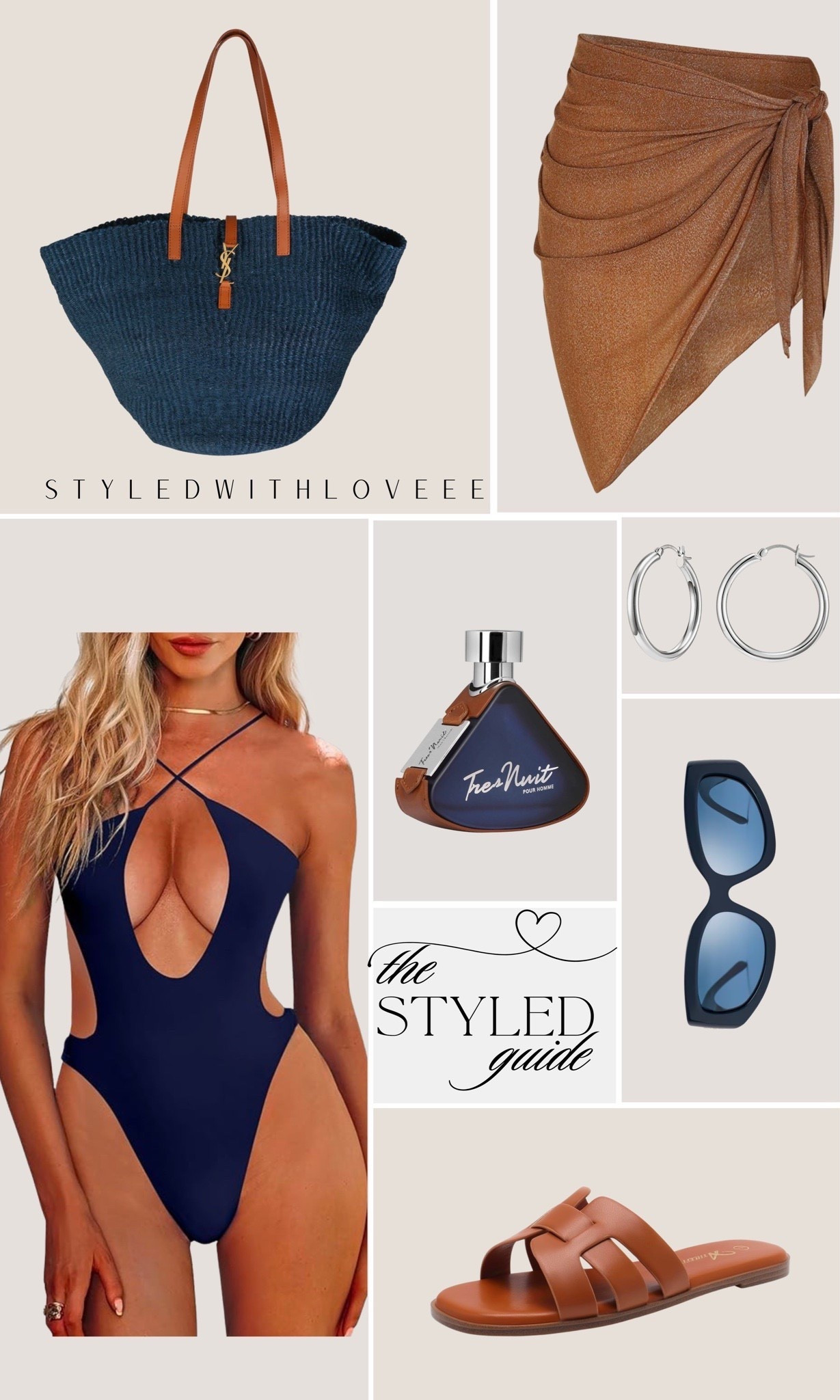 Coastal chic but make it effortless 🤎🌊

This navy + tan combo is giving luxury beach day energy — from the flattering cutout one-piece to the woven tote and neutral slides. The perfect mix of elevated + easy for your next getaway or poolside moment.

✨ Everything linked on my LTK
💾 Save for your next vacation look




#LTKootd #LTKTravel #LTKSwim