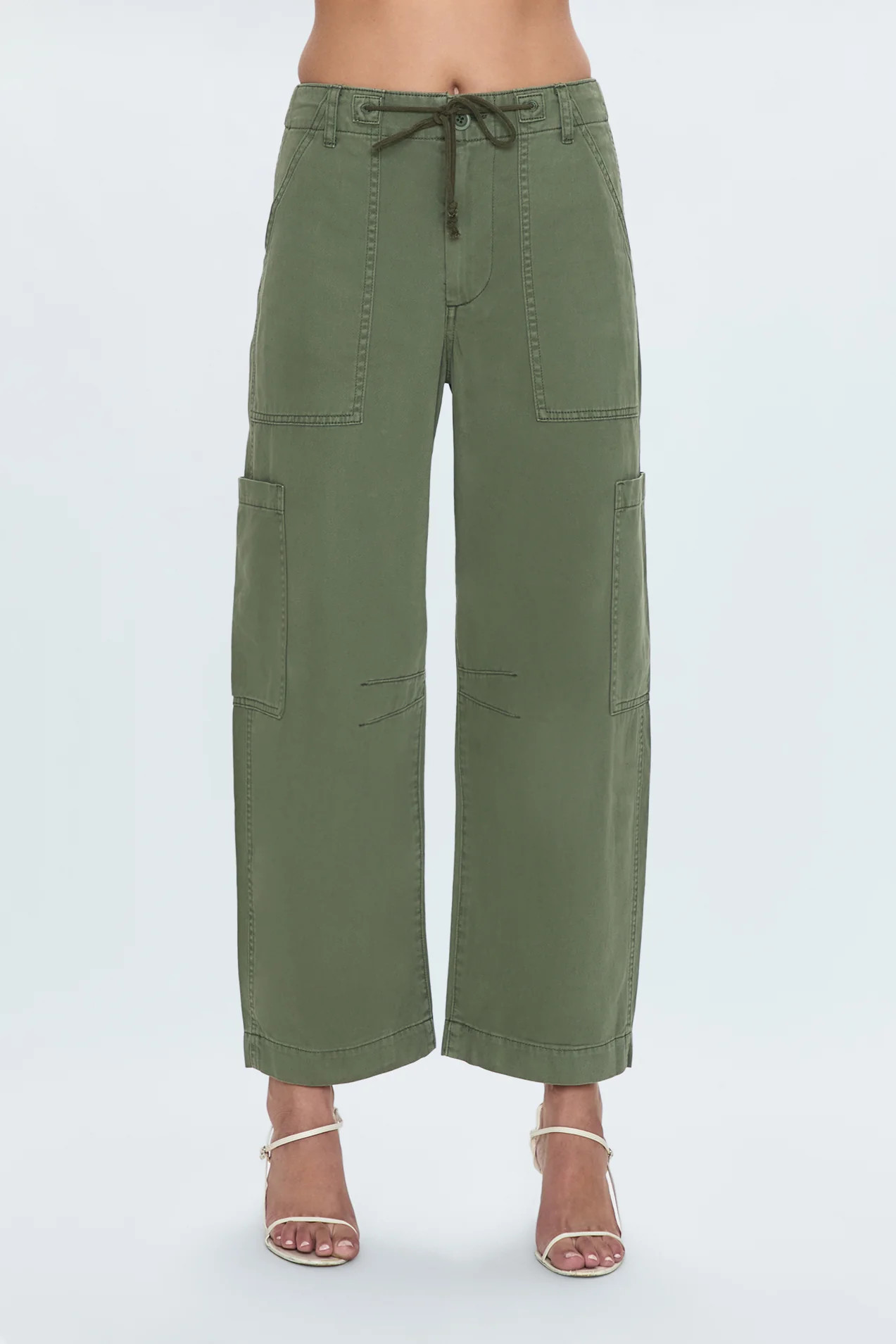 Sabrina Curved Utility Pants - Meadow | Pistola Denim
