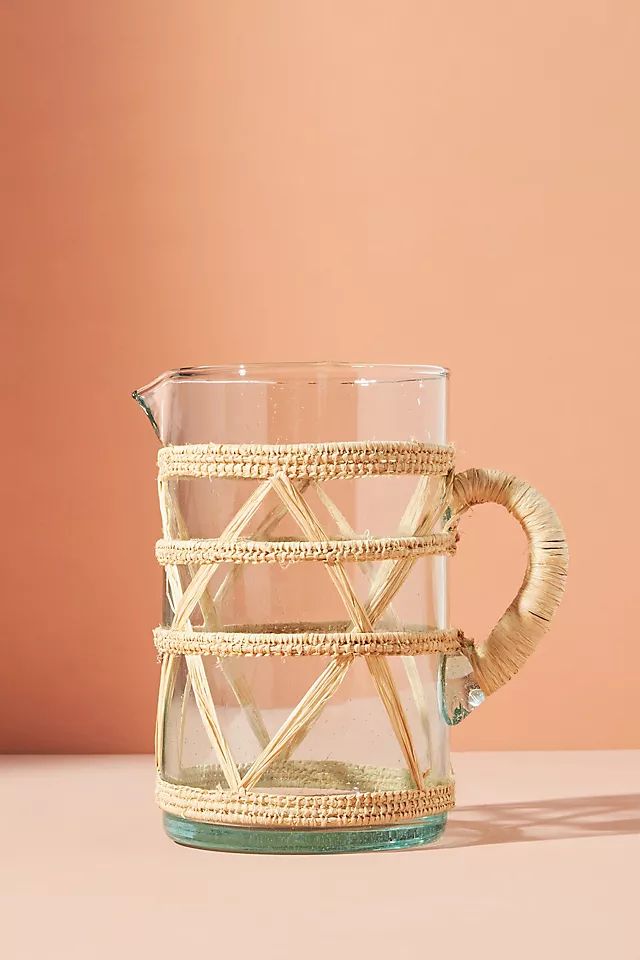 Moroccan Raffia Glass Jug | Anthropologie (US)