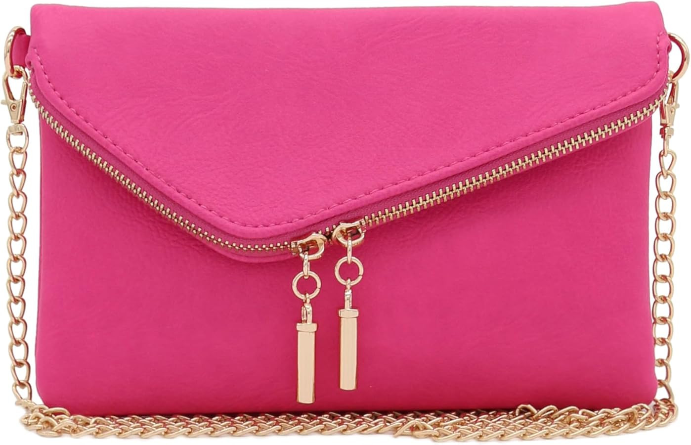 FashionPuzzle Envelope Wristlet Clutch Crossbody Bag with Chain Strap | Amazon (US)