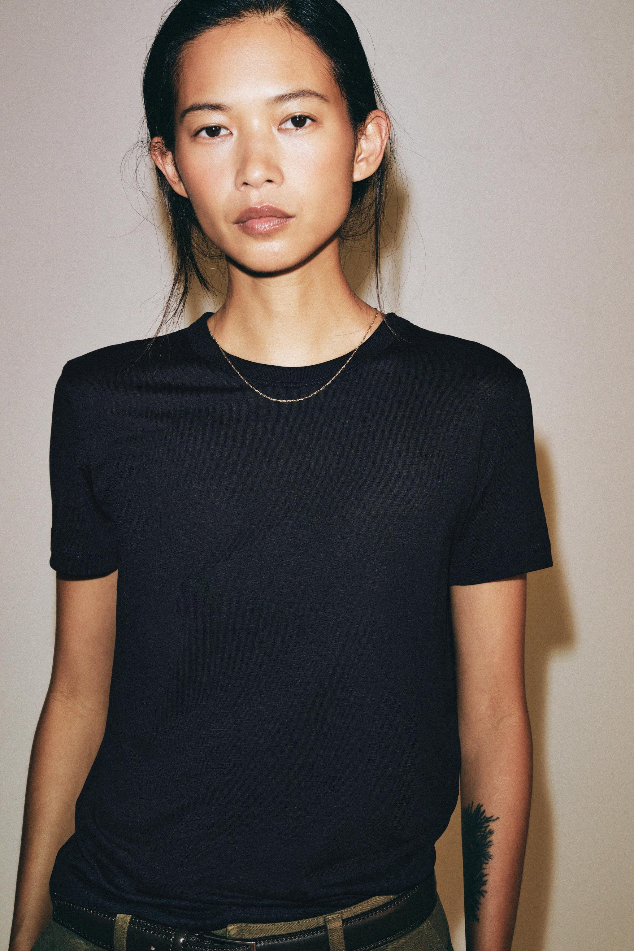 LYOCELL SHORT SLEEVE T-SHIRT | Zara US