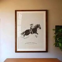 Cowgirl Print, Riding Horse Poster, Southwestern Decor, Modern Farmhouse Art, Boho Illustration Graphic Ranch Decor | Etsy (US)