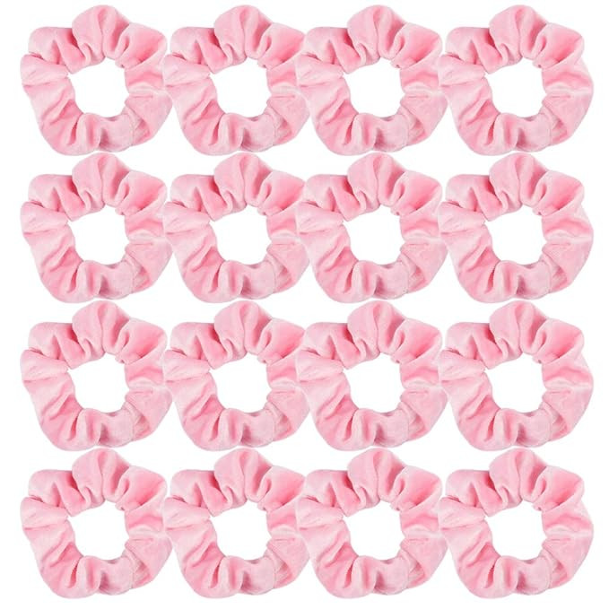 WHAVEL Pink Scrunchies, Pink Party Favors Hair Scrunchies Velvet Scrunchy Hair Ties Valentines Ga... | Amazon (US)