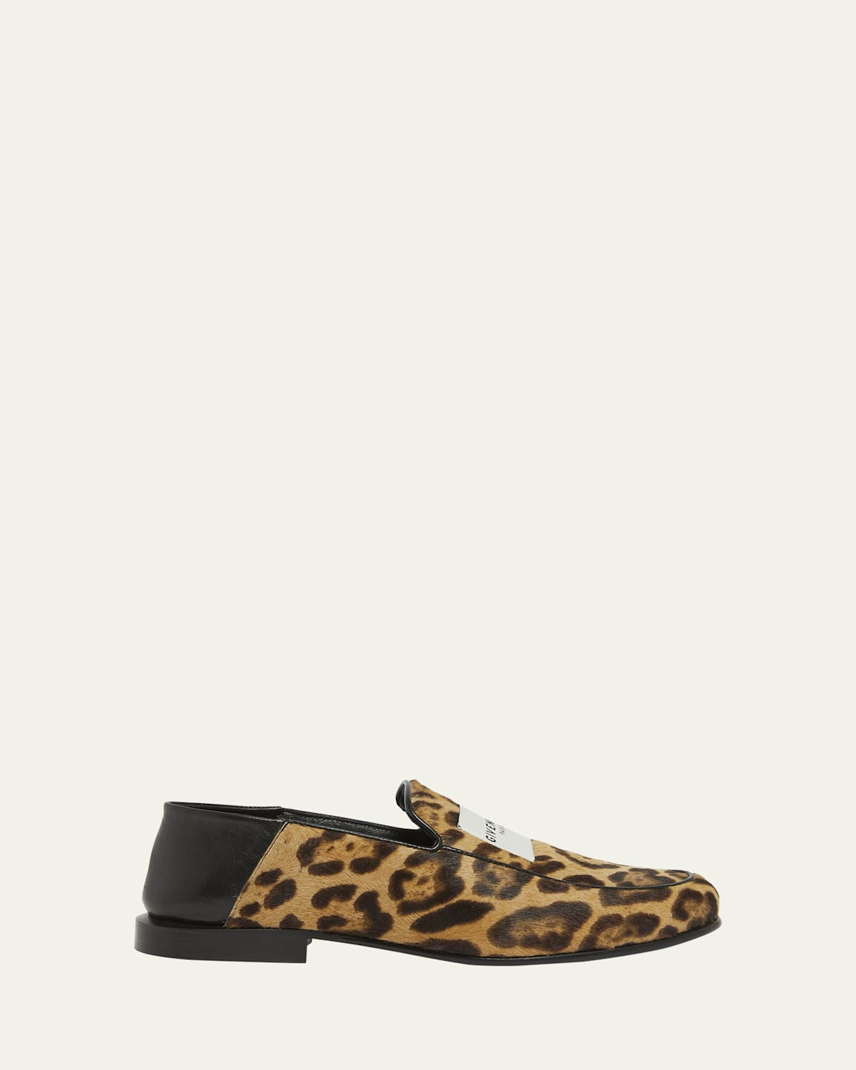 Leopard Calf Hair and Leather Label Loafers | Bergdorf Goodman
