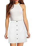 Lexi Womens Pull on Stretch Denim Skirt SKS48013 White 12 | Amazon (US)