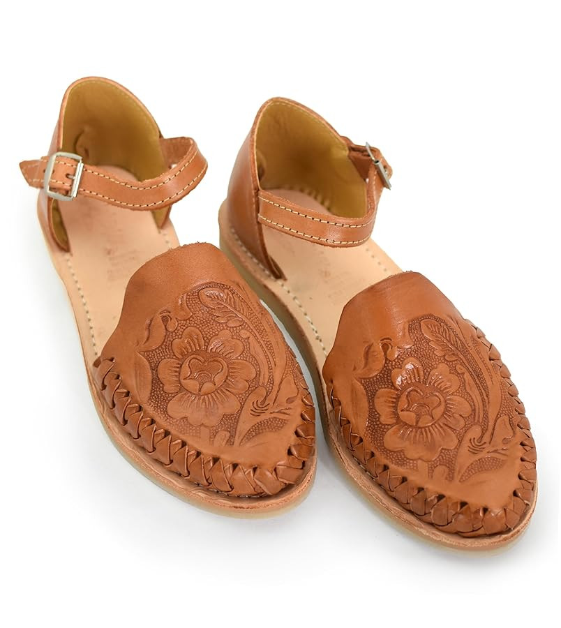 Macarena Collection Womens Shoes Leather Sandals Ankle for Women | Huarache Handmade Mexican Sand... | Amazon (US)