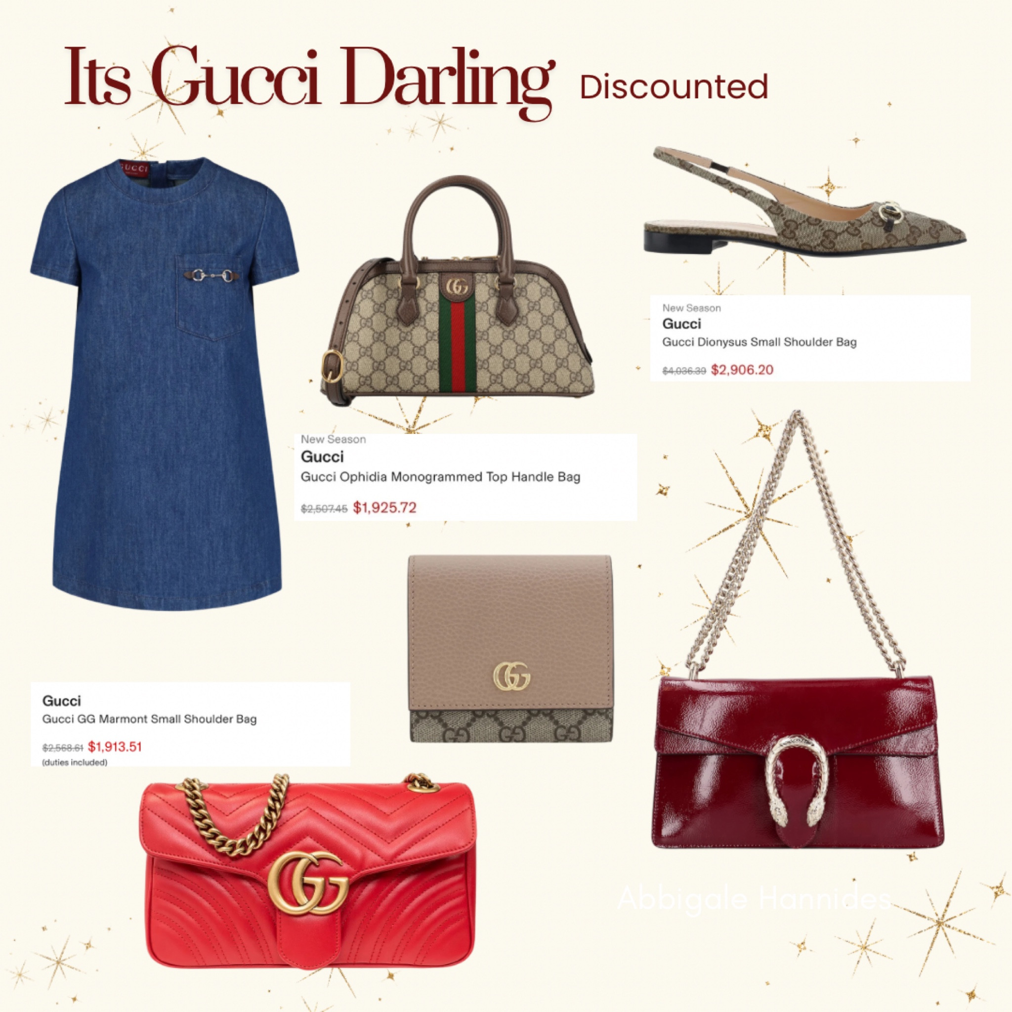 It’s Gucci darling! Heavily obsessing over the Dionysus and the marmont! Gucci classics. Gucci bags. Gucci slingbacks. Gucci wallet. Gucci denim dress. 

#LTKCyberWeek #LTKSaleAlert #LTKGiftGuide