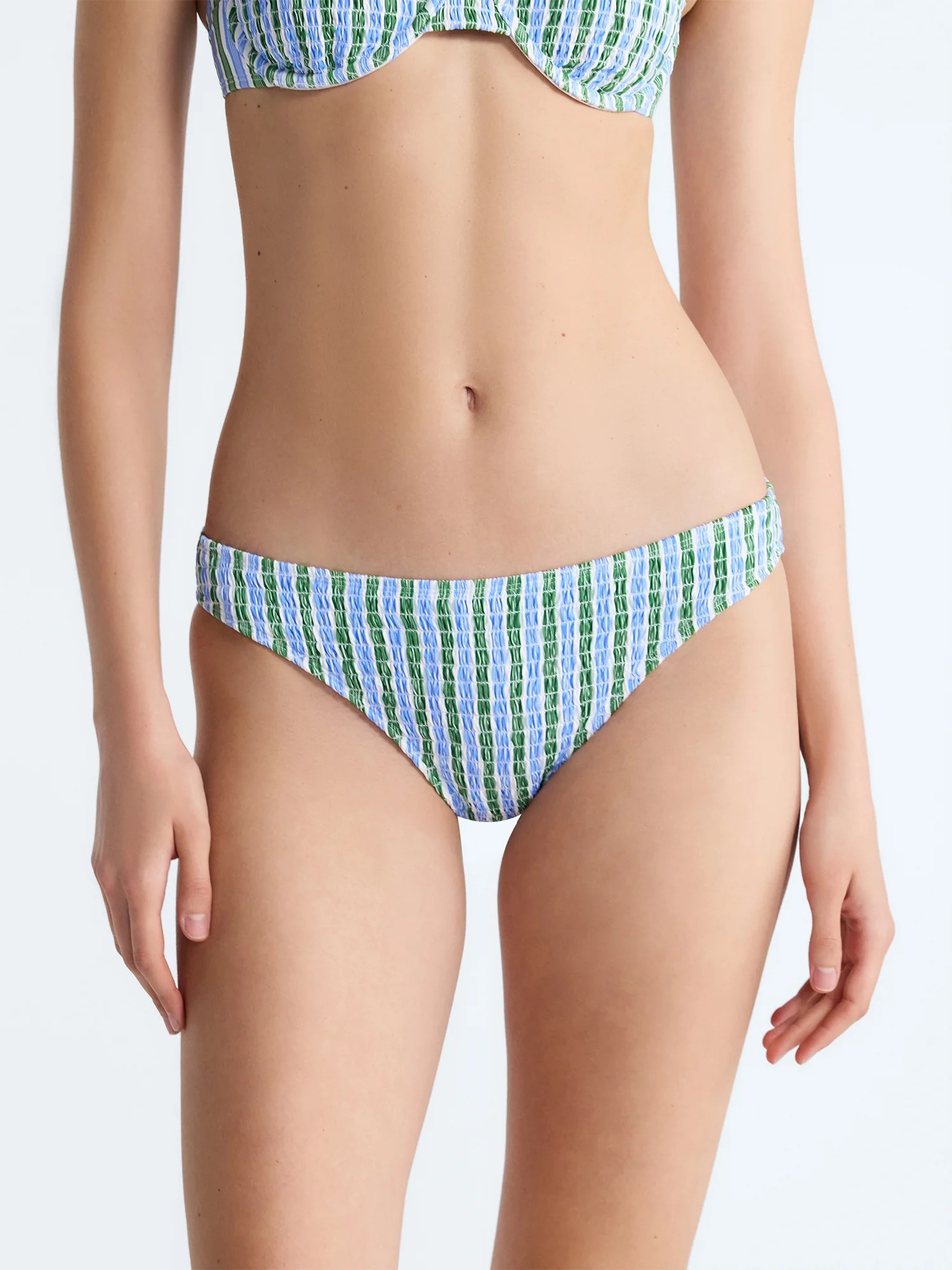 Free Assembly Women's Smocked Low Rise Bikini Bottoms, Sizes XS-XL | Walmart (US)