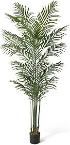 CAPHAUS 7 Feet, 84 Inch Artificial Palm Tree with 18 Trunks, Faux Dypsis Lutescens Plant, Faux Po... | Amazon (US)