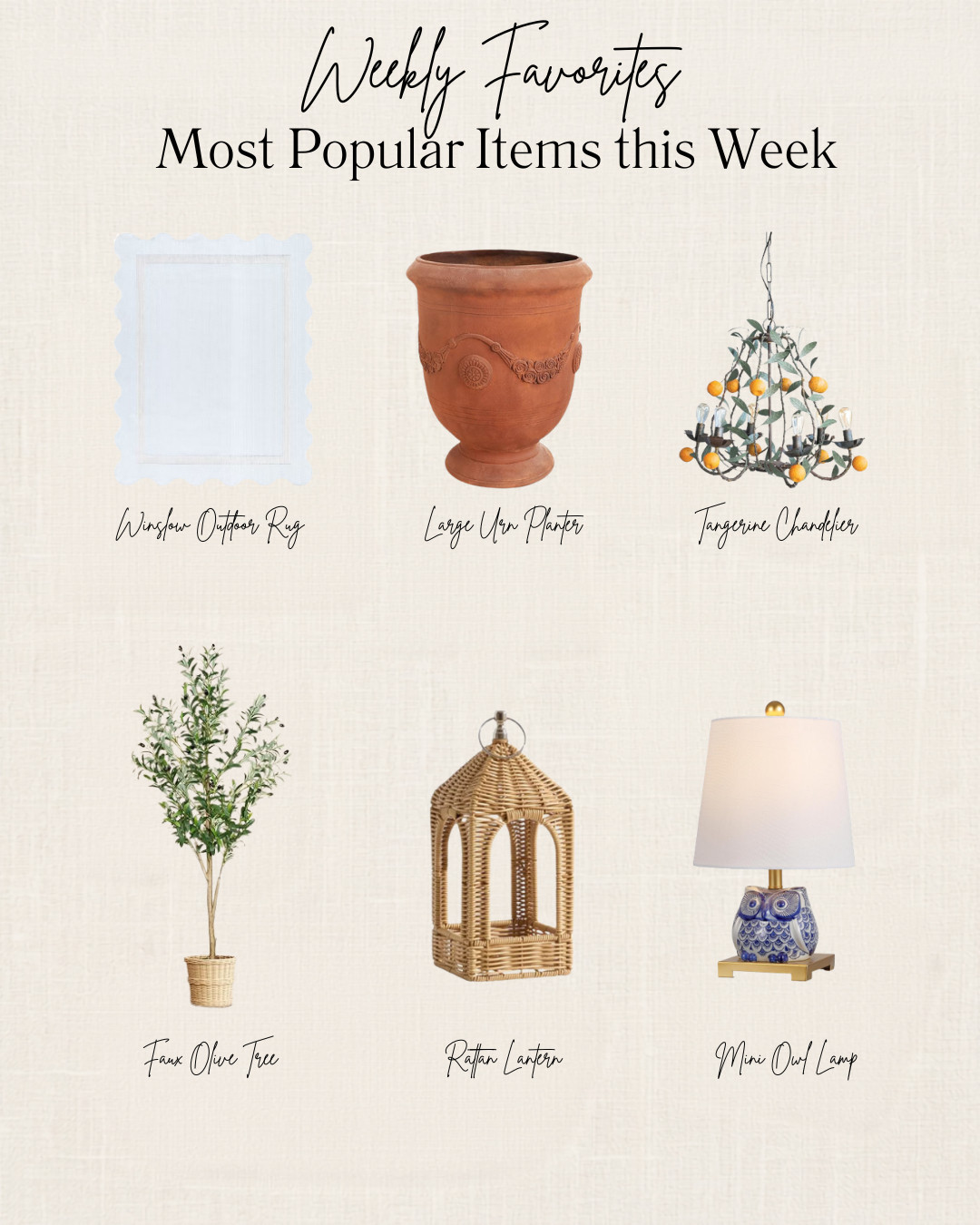 These were the most-loved finds of the week! ✨

These timeless French country accents are the pieces everyone has been adding to cart lately. If you've had your eye on any of these bestsellers, now is the perfect time to grab them before they're gone.

Which one is your favorite? 🤍

#LTKHome #WeeklyBestsellers #FrenchCountryStyle #TraditionalHomeDecor #HomeDecorFinds #AmazonHomeFinds #EuropeanInspiredHome #CozyHomeStyle #DecorInspiration #LTKCreator
 

 #LTKHome
