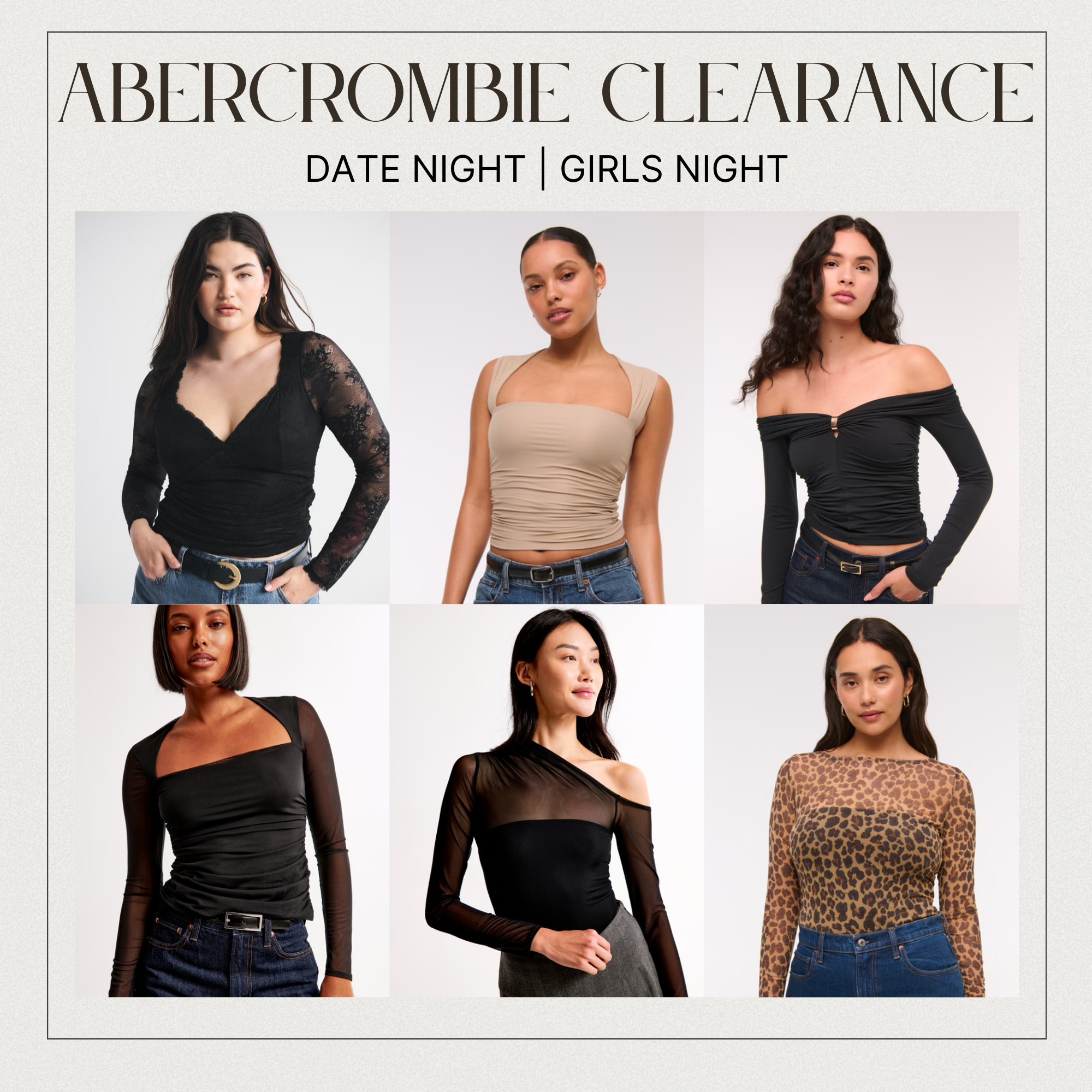 Date night and girls night tops from Abercrombie now on clearance! 

abercrombie sale, over 40, petite, plus size, midsize 

 

#LTKOver40 #LTKSaleAlert #LTKPetite