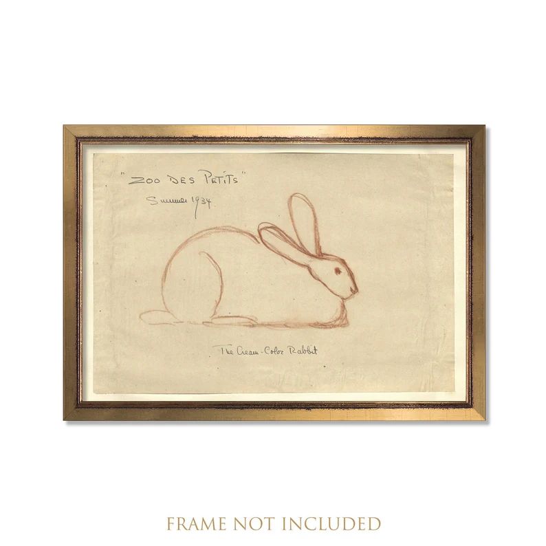 Vintage art prints, Nursery wall art, Farm animal print, Vintage bunny, Rabbit print, Antique Fre... | Etsy (US)