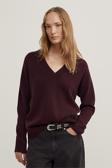 Cashmere V-Neck Knit | Witchery (AU)