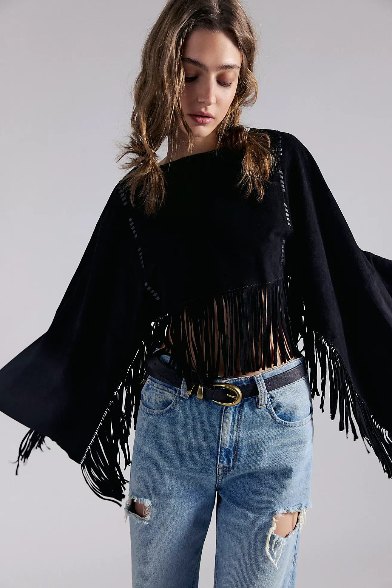 Almost There Suede Poncho | Free People (Global - UK&FR Excluded)