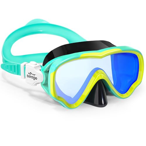 Seago Swim Goggles Snorkel Mask Diving Scuba Mask Snorkeling Goggles for Kids Boys Girls Youth, Anti-Fog 180° Clear View Kids Pool Underwater Swimming Goggles with Nose Cover, Snorkel Swim Equipment | Amazon (US)