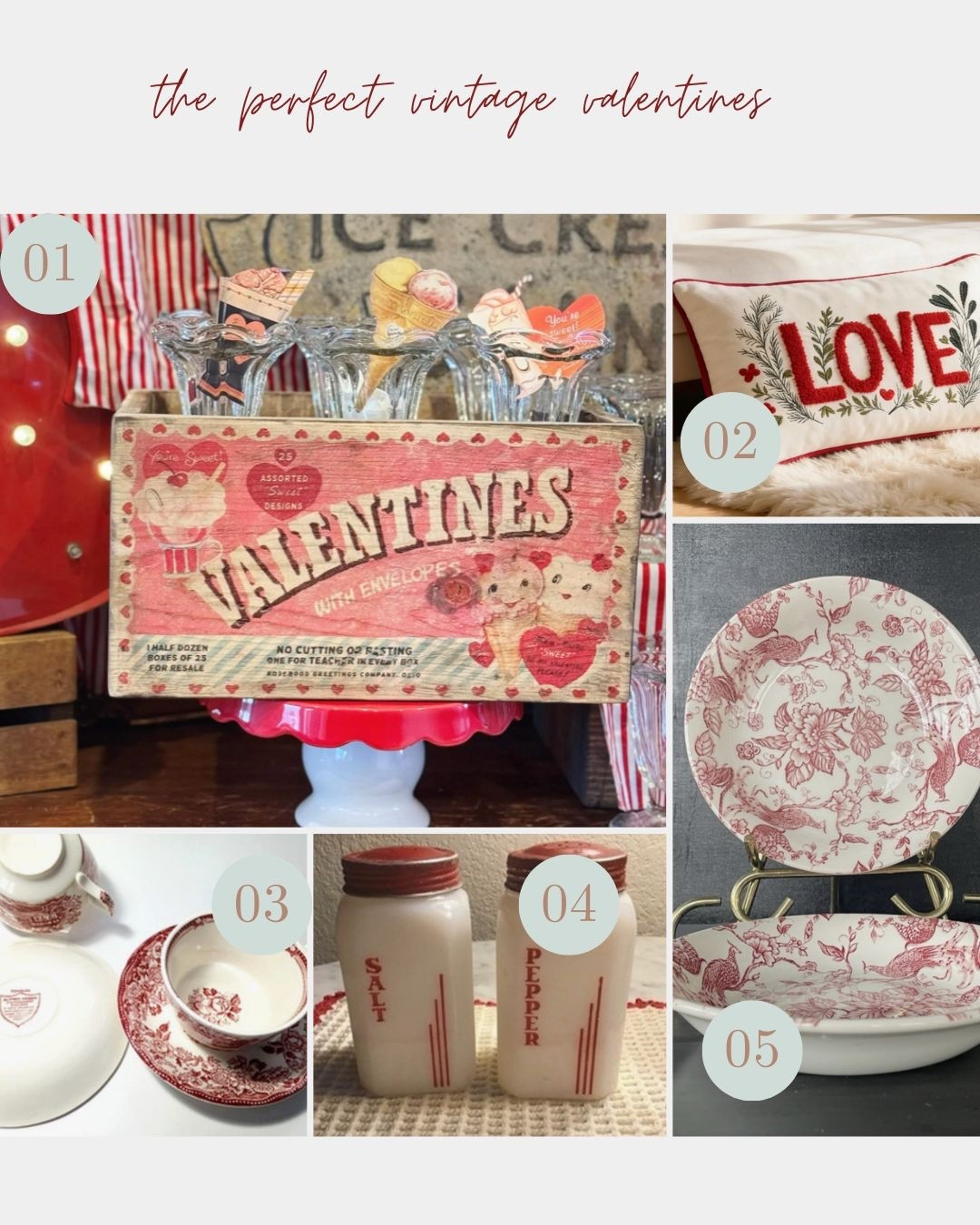 Who doesn’t love vintage valentines decor?!?!? These pieces won’t last long but I had to share there are so many be sure to check them all out!! They are perfect for anyone looking to decorate for Valentine’s Day. 


#valentinesday #farmhousedecor #valentinesdecorations #antiquedecor #vintagedecor

#LTKHome #LTKSeasonal