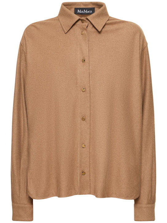 LVR Exclusive camel flannel shirt | Luisaviaroma