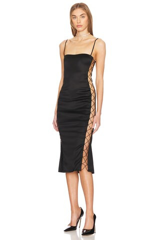 Malanga Midi Dress in Black | Revolve Clothing (Global)