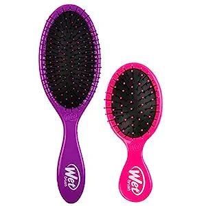 Wet Brush Original and Mini Hair Brush Combo - Purple and Pink - Exclusive Ultra-soft IntelliFlex... | Amazon (US)