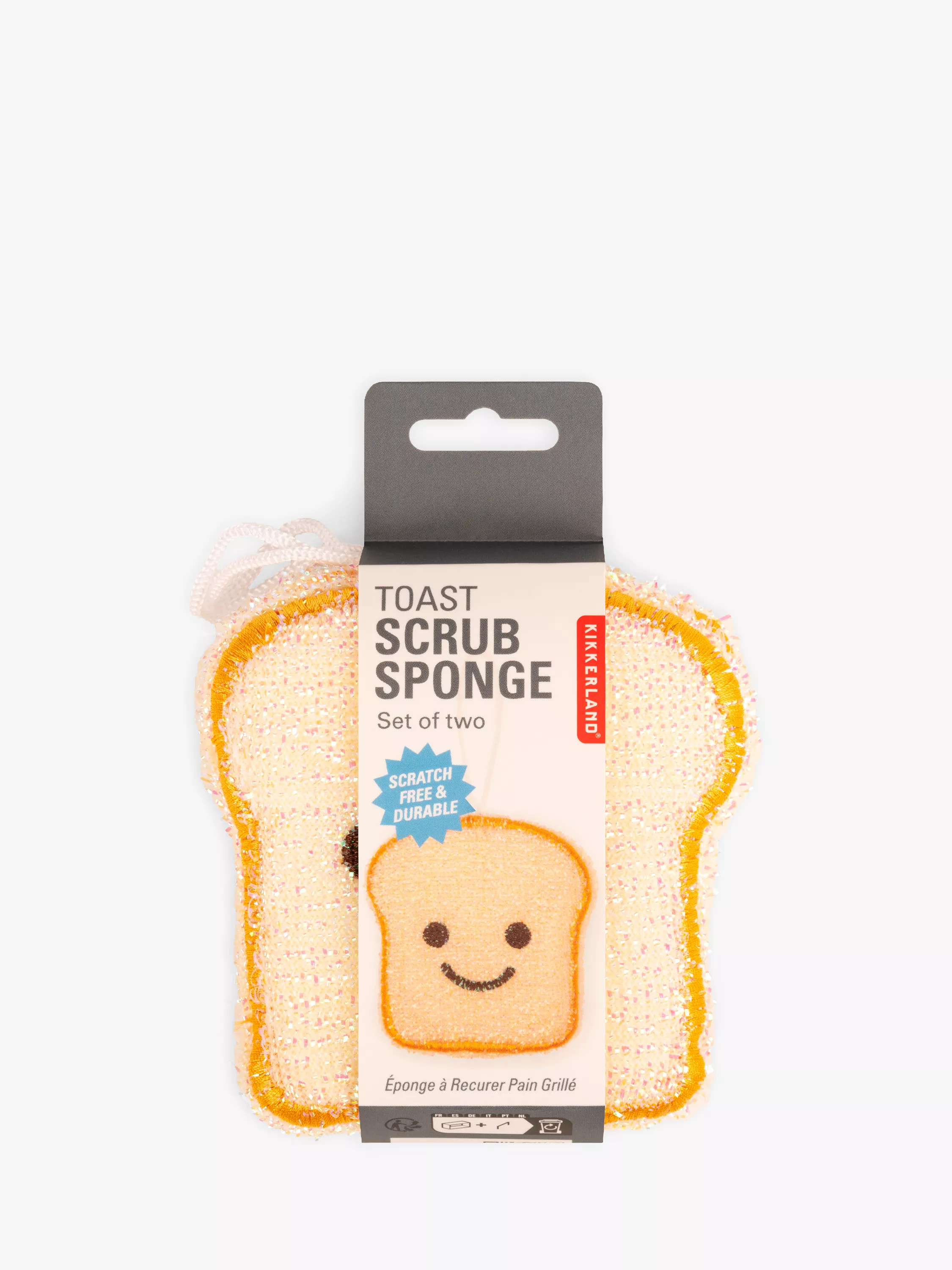 Kikkerland Toast Scrubbies, Set of 2, Brown | John Lewis (UK)