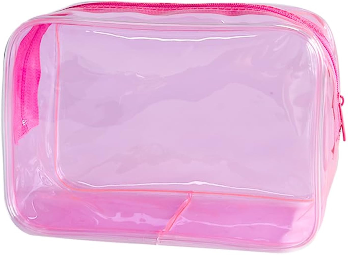 Neon Clear Pouch Small Makeup Bag, 7"x2.3"x4.7" Size TSA Approved Toiletry Bag, PVC Travel Bags f... | Amazon (US)