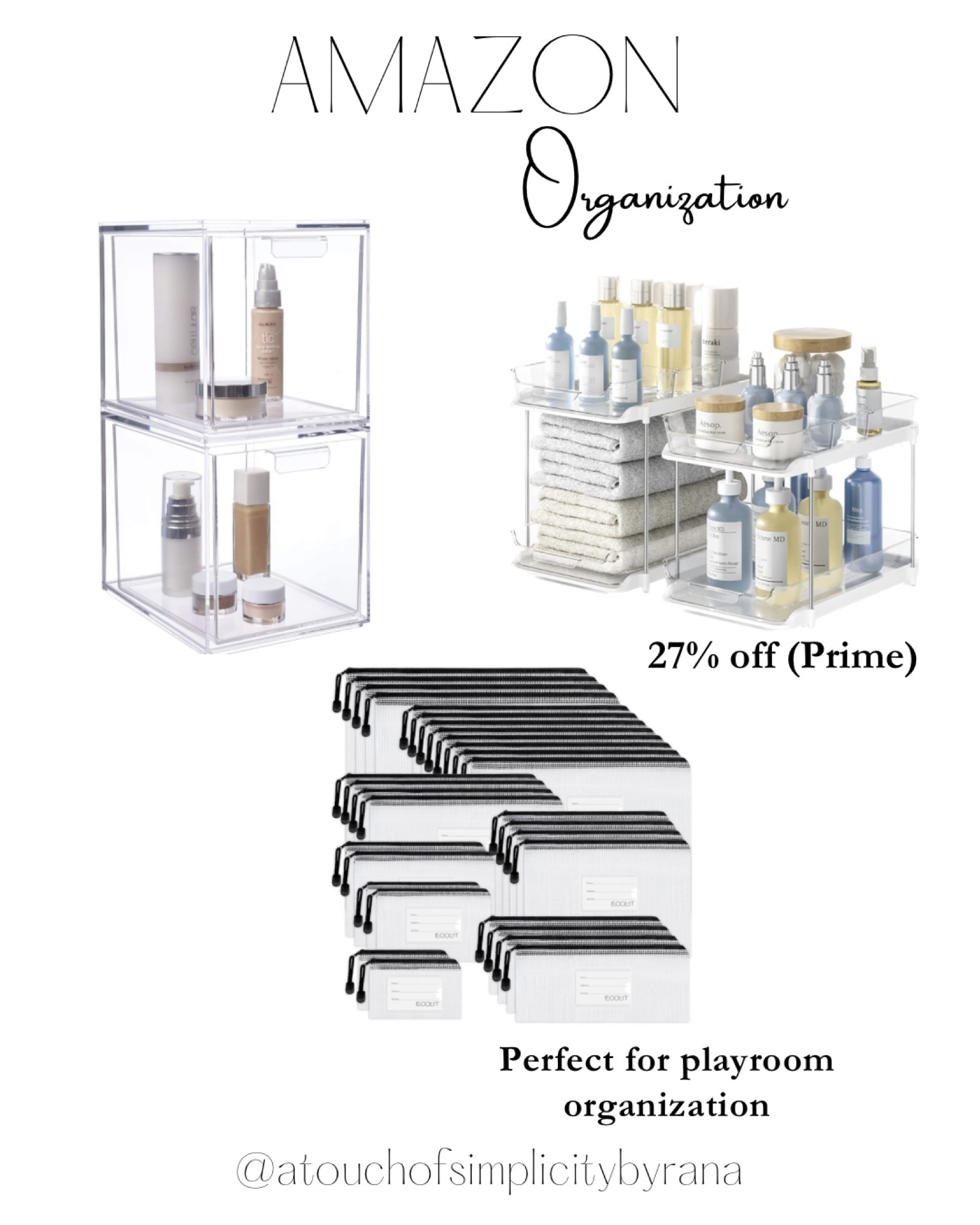 I have this set of 2 tier slide-out cabinet organizer under the kitchen sink (very sturdy and aesthetically pleasing)!! I’m using the 2 drawer one in the bathroom vanity. I also ordered the zipper pouches for the kids playroom! 

Organizer, organization, slide-out cabinet organizer, stackable drawer organizer, bathroom organization, under the sink organization, pantry organization, 2 tier organizers, mesh zipper pouches, zipper bags, waterproof pouches, travel storage, playroom organization, home organization , kitchen organization

#LTKhome #LTKunder50 #LTKFind