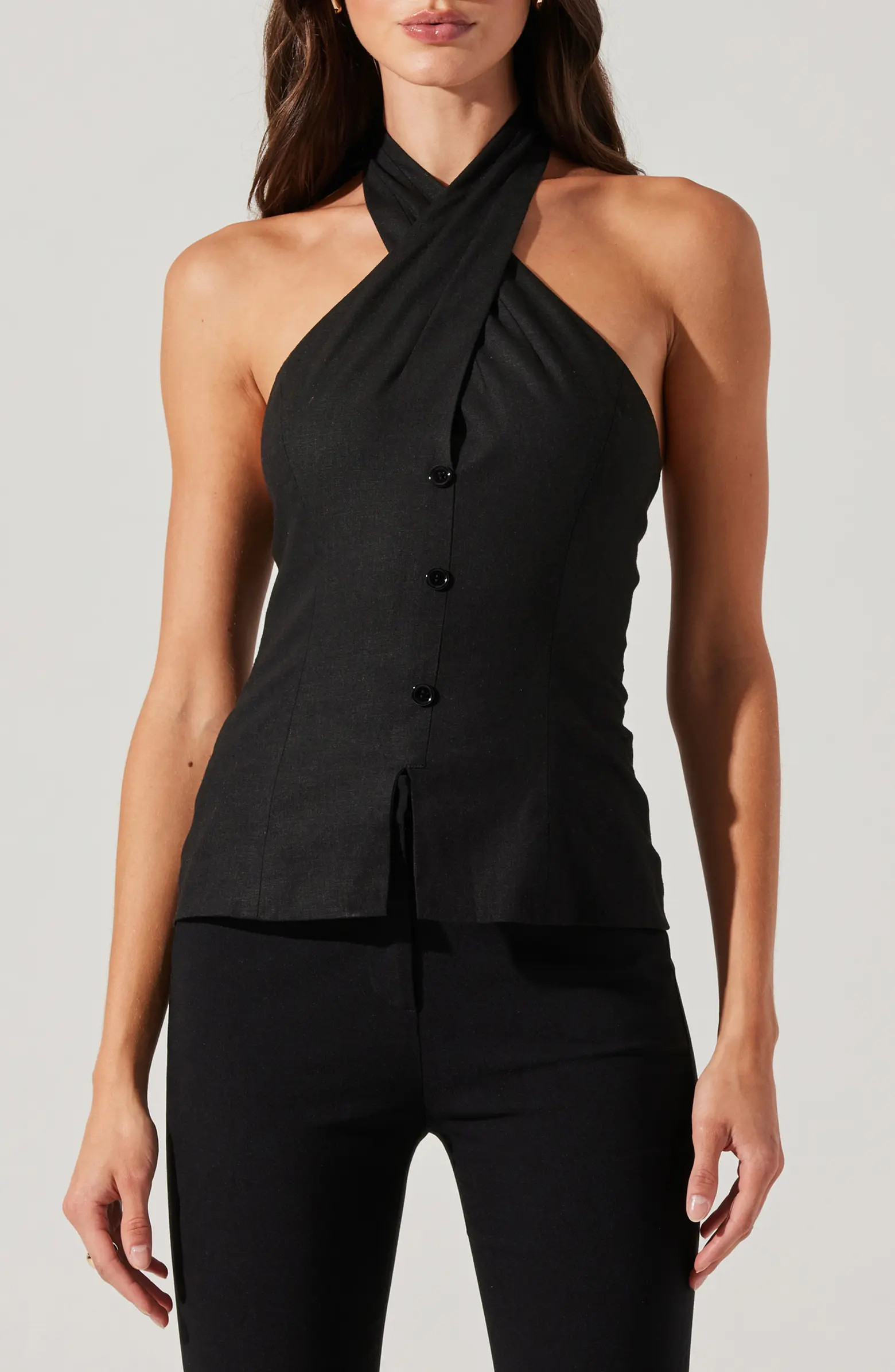 ASTR the Label Yaritza Halter Neck Vest Top | Nordstrom | Nordstrom