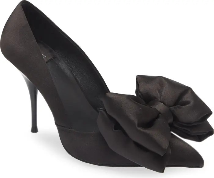Jeffrey Campbell Convince-B Satin Bow Pointed Toe Pump (Women) | Nordstrom | Nordstrom