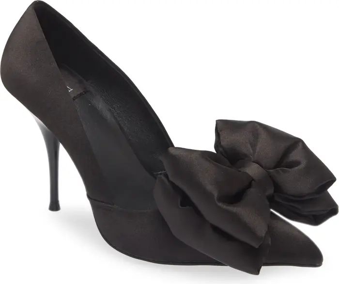 Jeffrey Campbell Convince-B Satin Bow Pointed Toe Pump (Women) | Nordstrom | Nordstrom