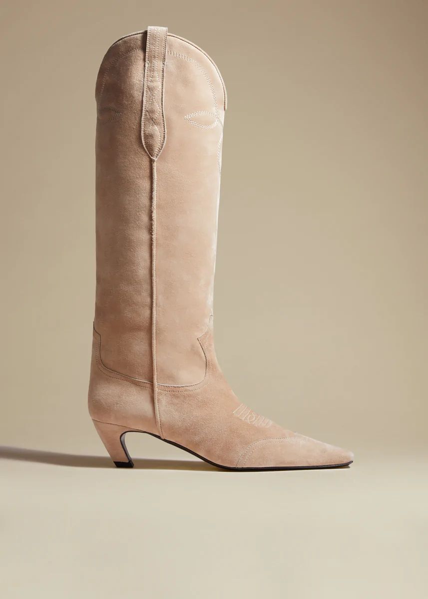 The Dallas Knee High Boot in Coco Suede | Khaite