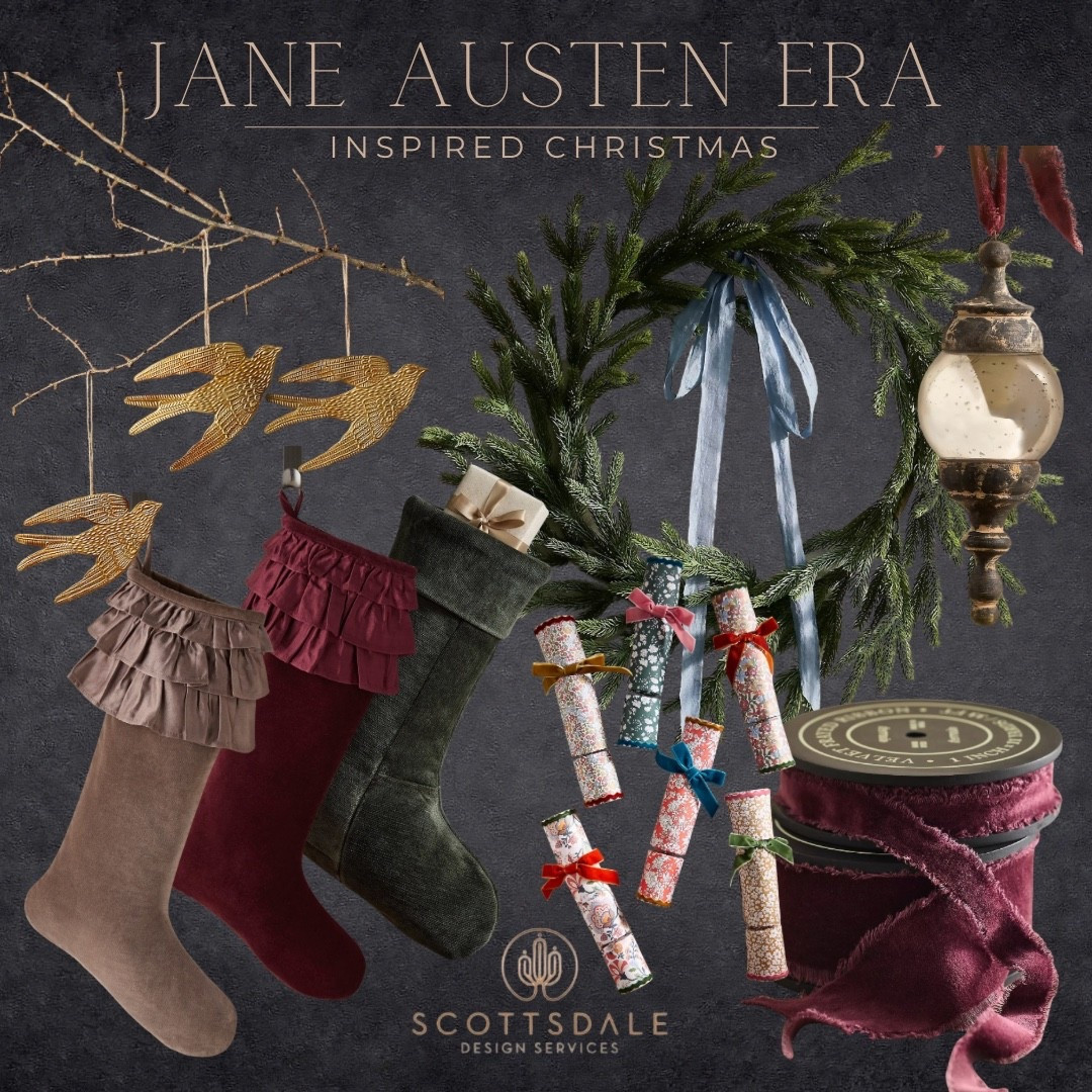 Jane Austen Era Christmas inspo🎄

Old world holiday, velvet stockings, ribbon, Christmas crackers

#LTKHome #LTKSeasonal
