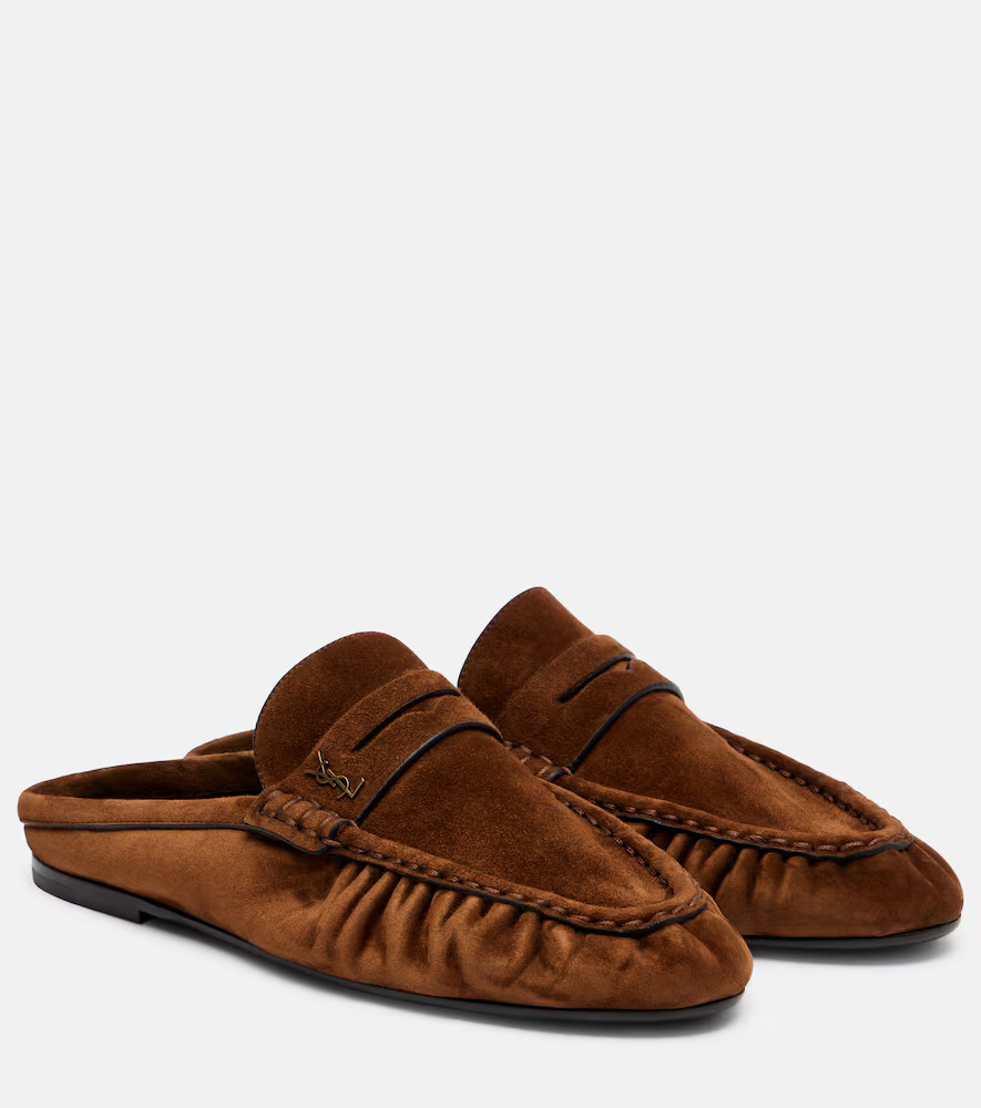 Saint Laurent Le Loafer suede mules | Mytheresa (US/CA)