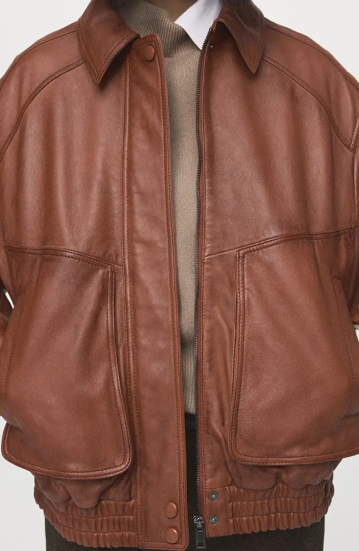 London Oversize Leather Jacket | Nordstrom