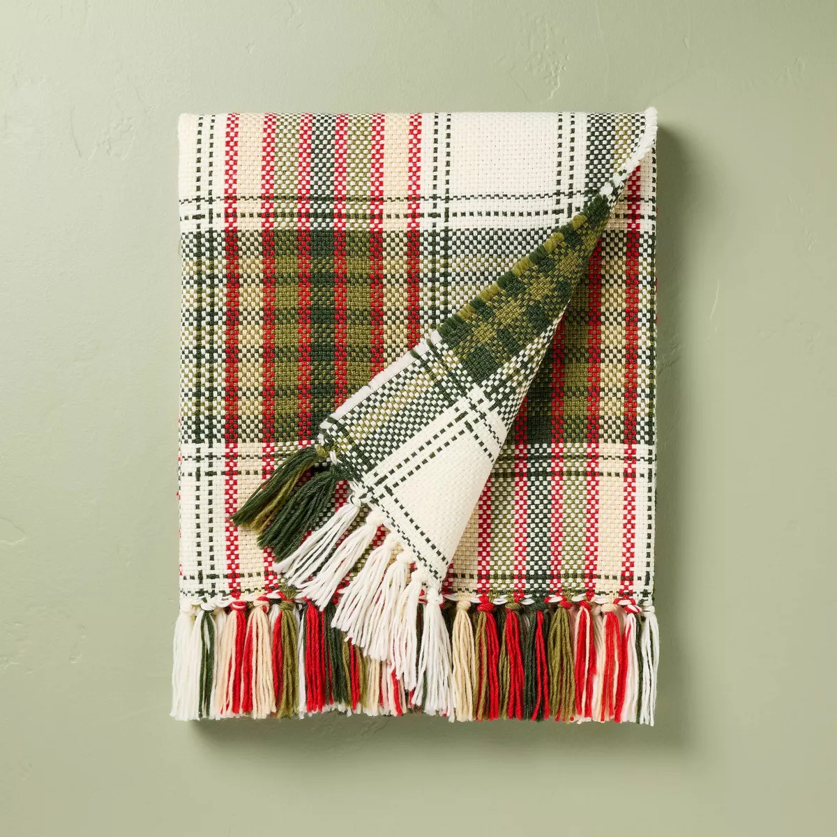 Chunky Christmas Plaid Woven Throw Blanket - Hearth & Hand™ with Magnolia | Target
