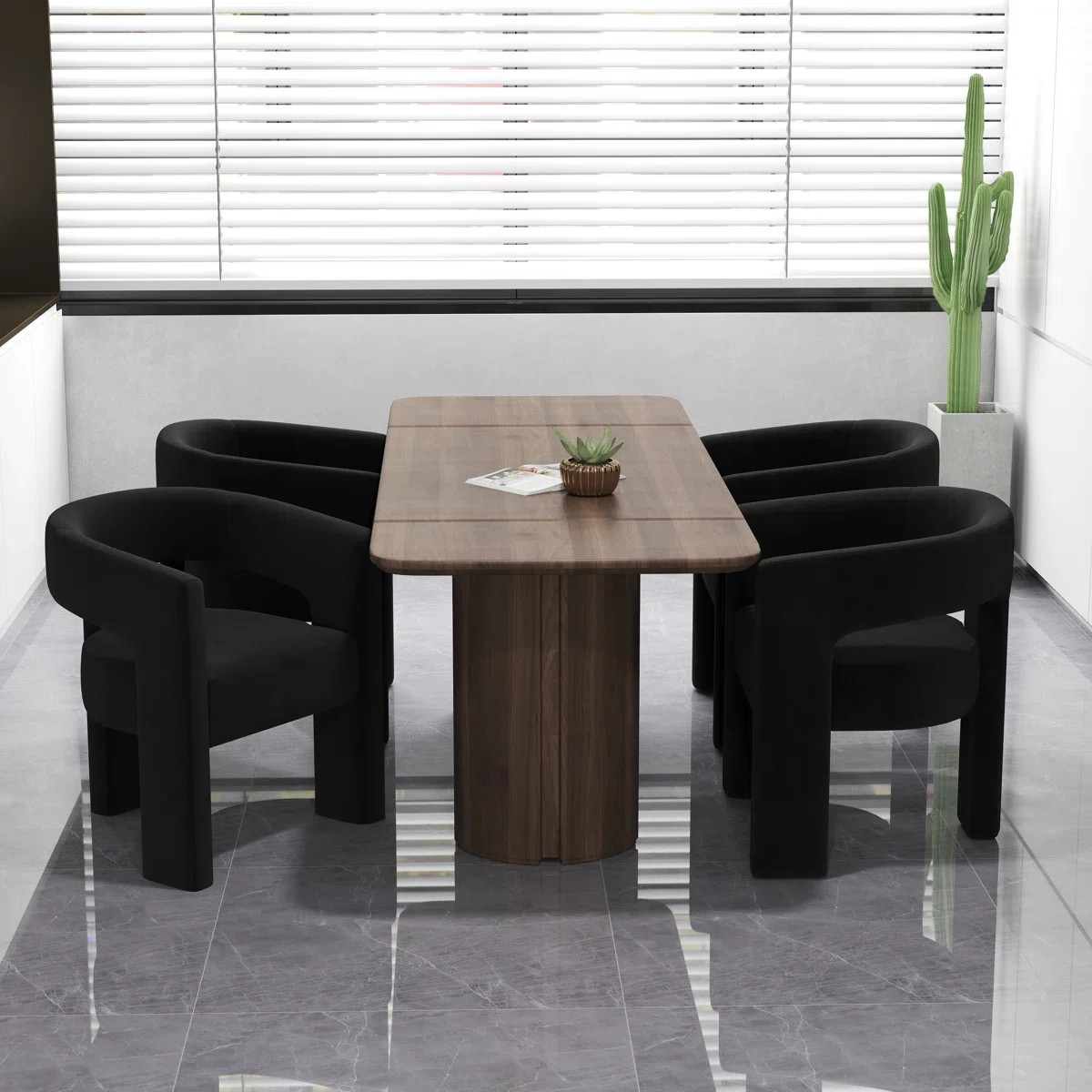 Velvet Upholstered Dining Chair (Set of 4) | Wayfair North America