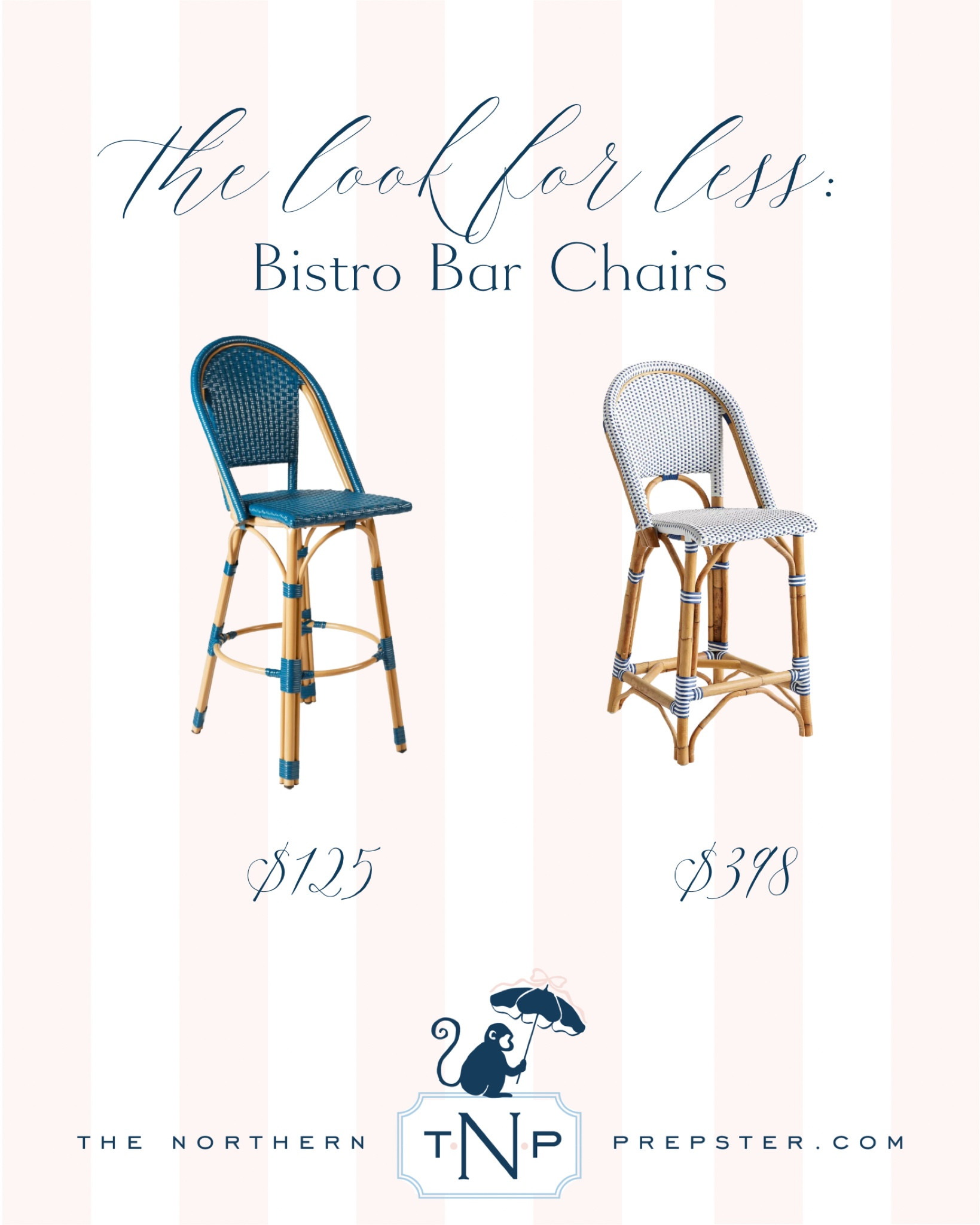 Look for Less: Bistro Bar Chairs 

#LTKHome #LTKFamily #LTKSaleAlert