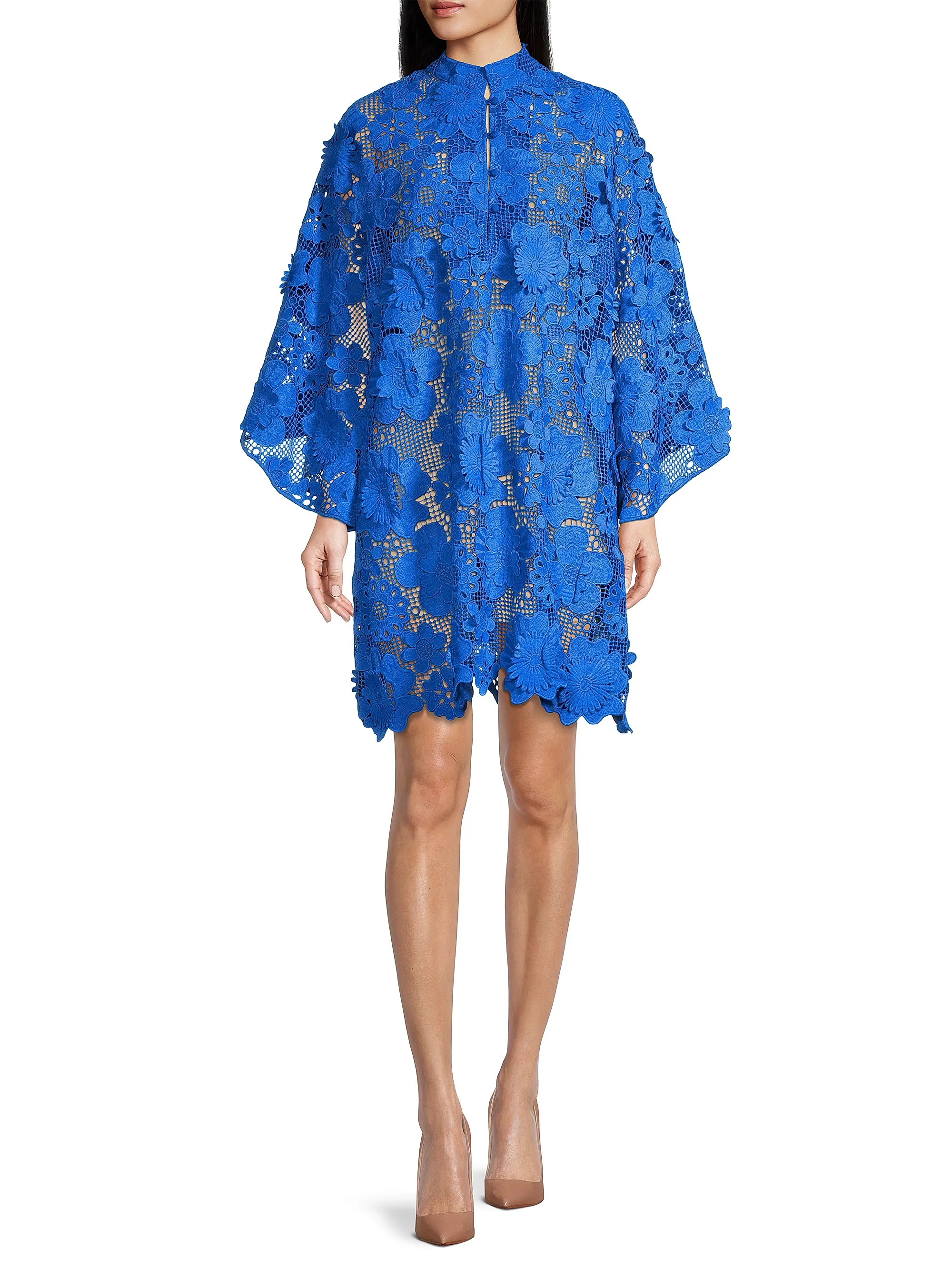 Shop La Vie Style House 60's Lace Mini Caftan | Saks Fifth Avenue | Saks Fifth Avenue