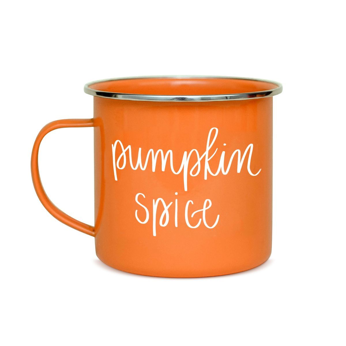 Sweet Water Decor Pumpkin Spice Orange Metal Coffee Mug -18oz | Target