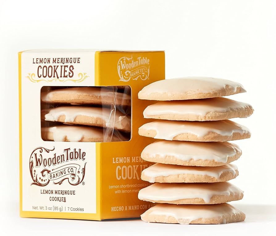 Shortbread Meringue Covered Lemon Cookies - Wooden Table Baking Company Gourmet Set Of 7 Argentin... | Amazon (US)