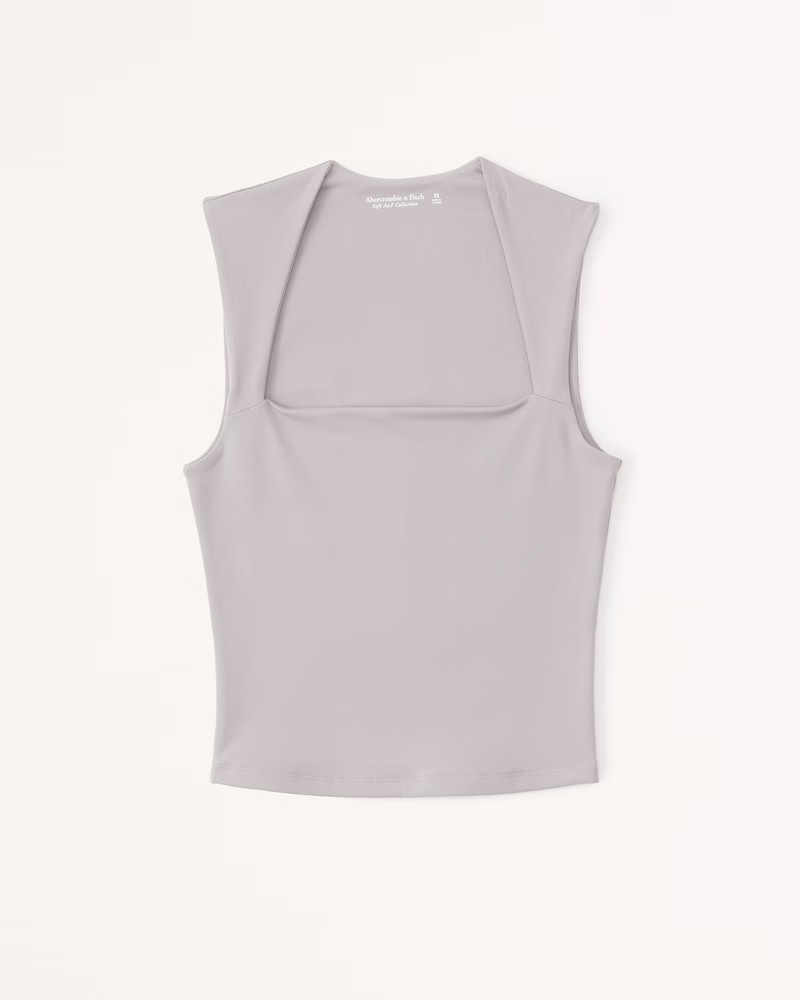 Cropped Seamless Fabric Portrait Top | Abercrombie & Fitch (US)