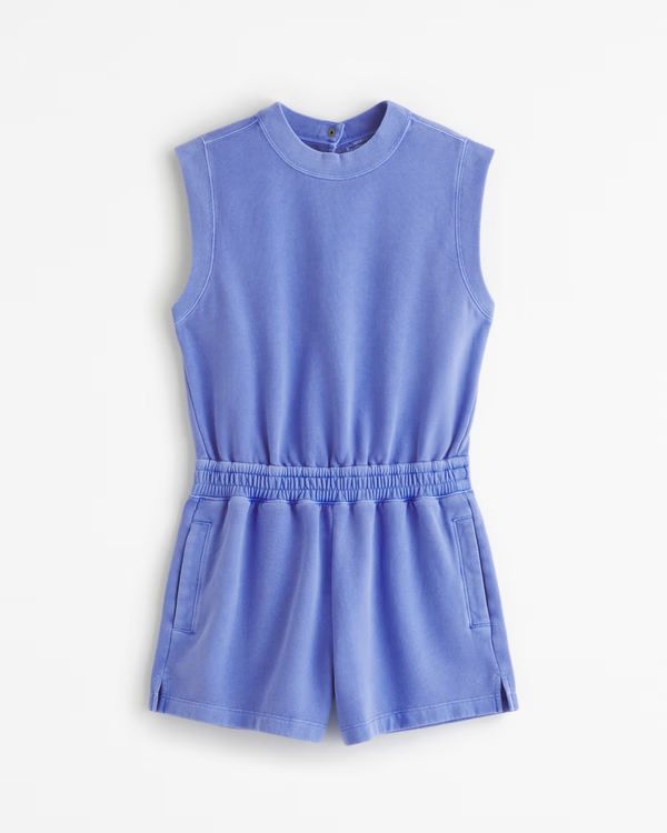 New!BestsellerAbercrombie x Tia Booth | Online ExclusiveGarment-Dye Romper | Abercrombie & Fitch (US)