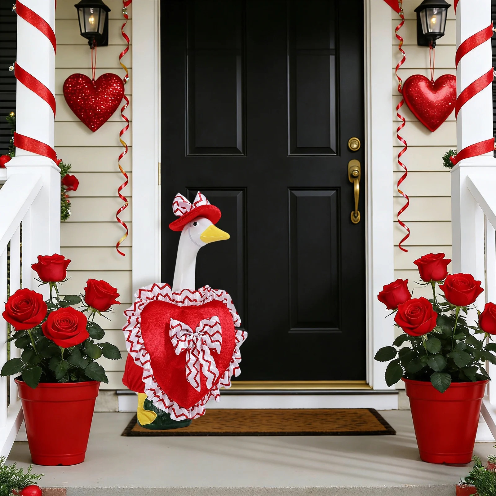 Valentines Day Goose Clothes, Porch Decoration, Lawn Geese Outfit, Outdoor Garden Decor, Romantic... | Walmart (US)